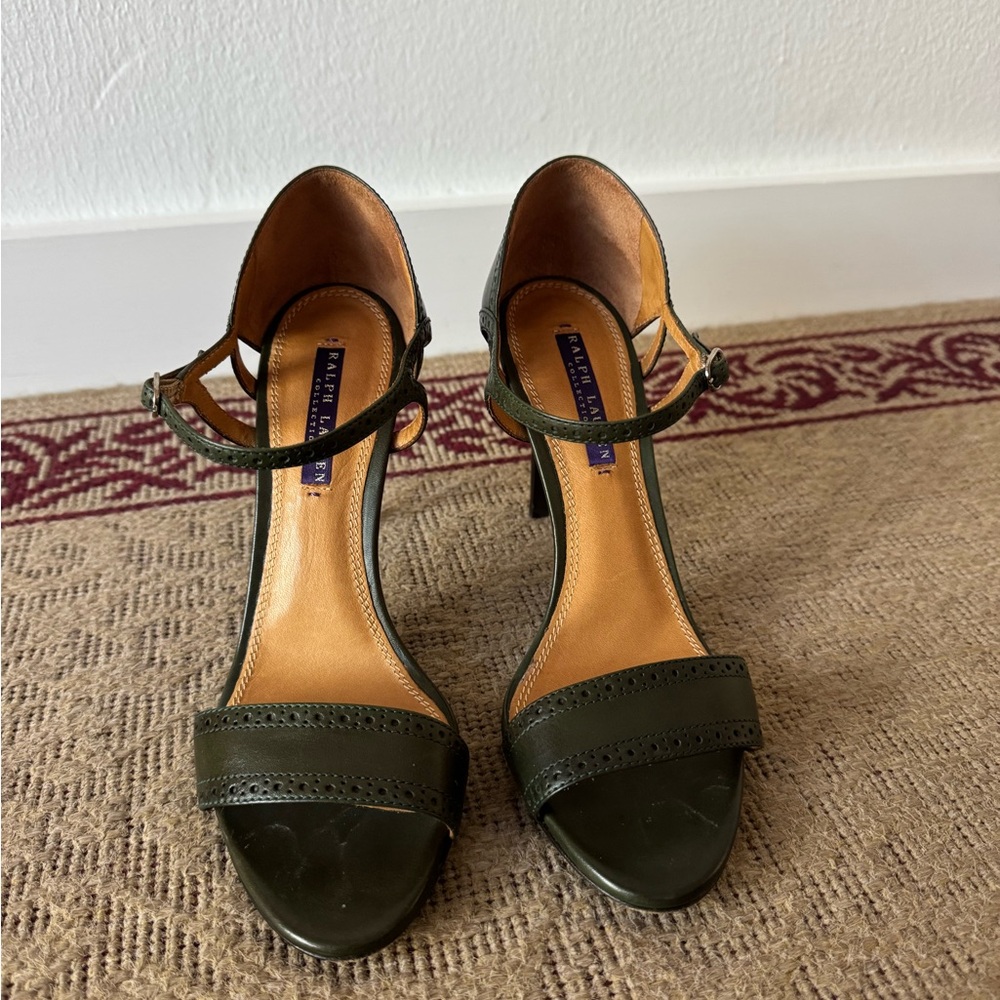 Ralph Lauren Olive Green Heels